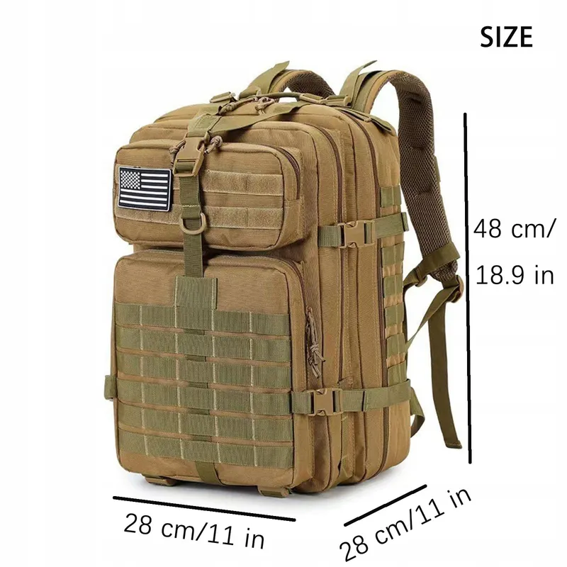 CINGHI LUSSO Militaire Rugzak Heren 45L Outdoor Tactisch Waterdicht — foto 2