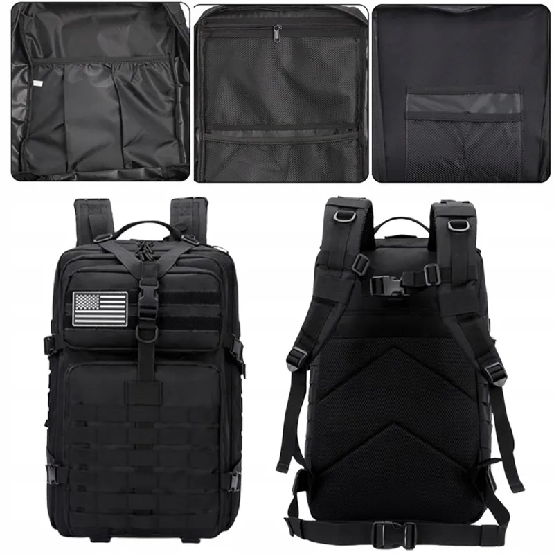 CINGHI LUSSO Militaire Rugzak Heren 45L Outdoor Tactisch Waterdicht — foto 4