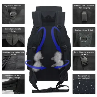 OGETOK Wandelrugzak 80L Waterdicht Survival Voor Mannen En Vrouwen — miniatuur 3