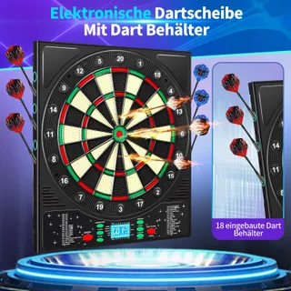 COANHCTM Elektronisch Dartbord Duitse Stem 12 Pijlen LCD 34 Spellen — miniatuur 7