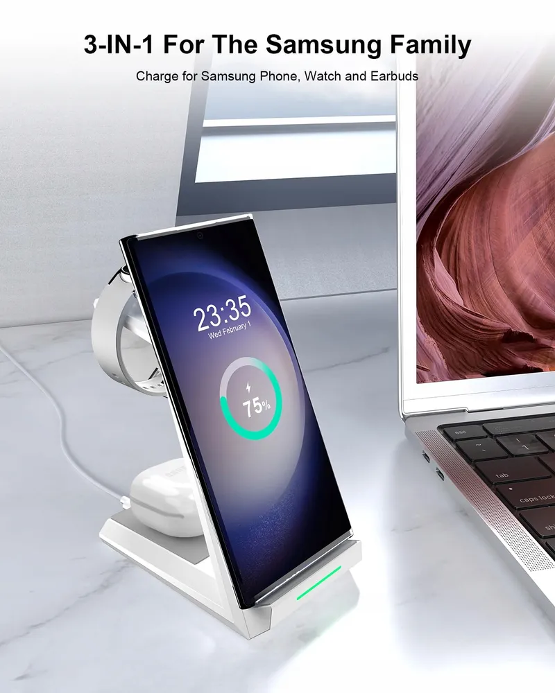 NANAMI Inductief Laadstation 3-in-1 Voor Samsung Galaxy Watch Buds — foto 2