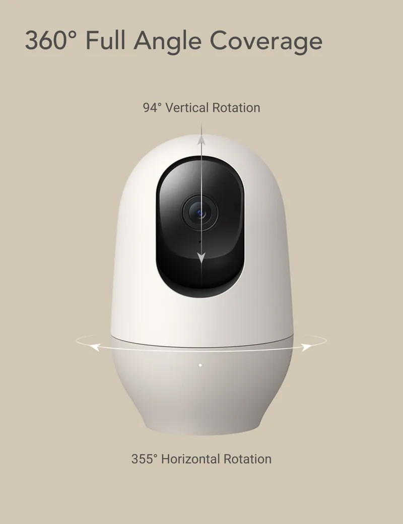 NOOIE Camera 5G Kinderen 2K WiFi 360° IR Nachtzicht Alexa Audio — foto 2