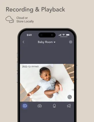 NOOIE Camera 5G Kinderen 2K WiFi 360° IR Nachtzicht Alexa Audio — miniatuur 7