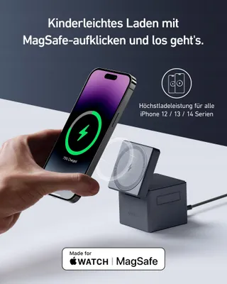 ANKER 3-in-1 Oplaadstation MagSafe iPhone Apple Watch AirPods 15W — miniatuur 2