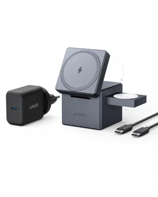 ANKER 3-in-1 Oplaadstation MagSafe iPhone Apple Watch AirPods 15W — miniatuur 1