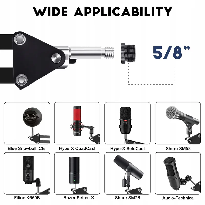 AOKEO AK-35 Microfoonstatief voor Blue Yeti Snowball HyperX Elgato — foto 4