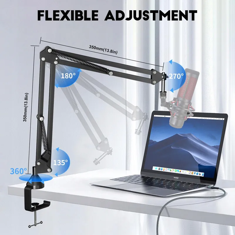 AOKEO AK-35 Microfoonstatief voor Blue Yeti Snowball HyperX Elgato — foto 3