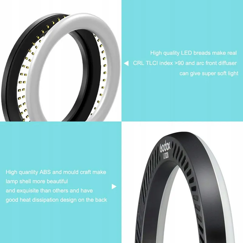 GODOX LR120 LED Ringlichtset 12 Inch Tweekleurig Licht — foto 7