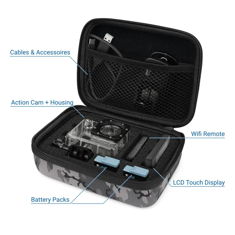DELEYCON Hardcase Tas GoPro HERO 13 12 11 10 9 Camouflage — foto 2
