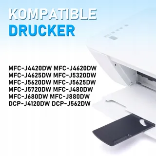 TINNEE 5 Zwarte Inktcartridges Brother LC223 LC223XL — miniatuur 2