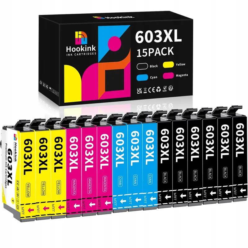 HOOKINK Inktcartridges Epson 603XL XP-2100 WF-2810 15 Stuks — foto 1