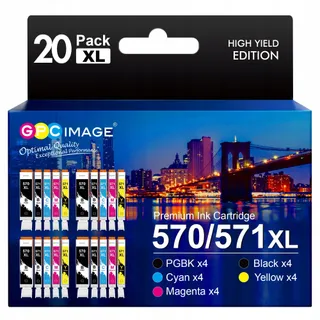 GPC IMAGE Inktcartridges Canon Pixma TS5050 MG5750 20-delig — miniatuur 1
