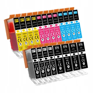 Compatibele Inktcartridges voor Canon Pixma TS5050 TS6050 MG5750 20 Stuks — miniatuur 1