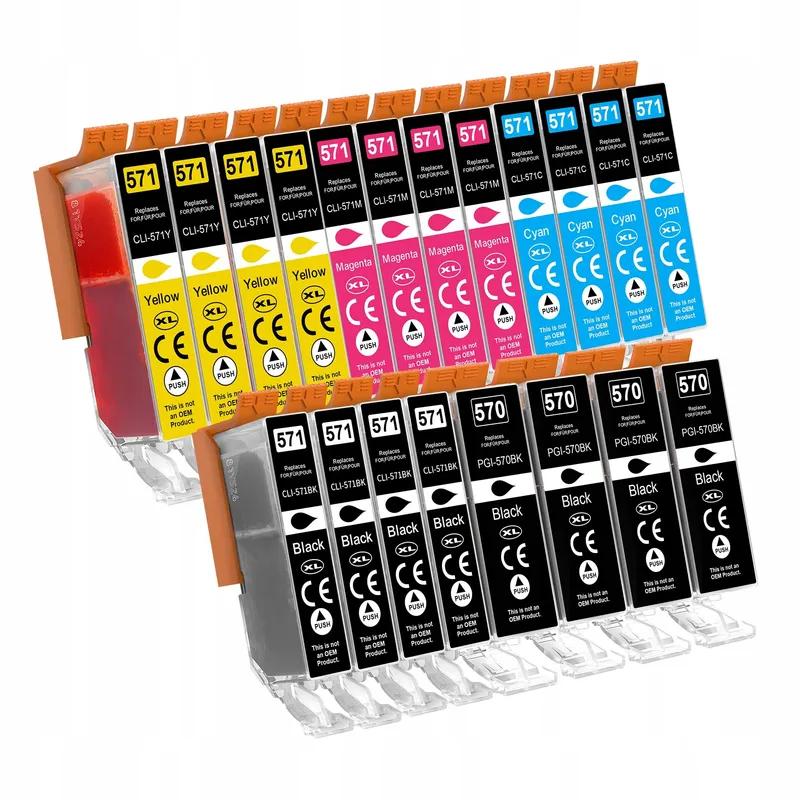 Compatibele Inktcartridges voor Canon Pixma TS5050 TS6050 MG5750 20 Stuks — foto 1