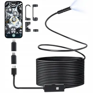 ROMON Endoscoopcamera 1080P HD Waterdicht IP67 8 LED 5M — miniatuur 1