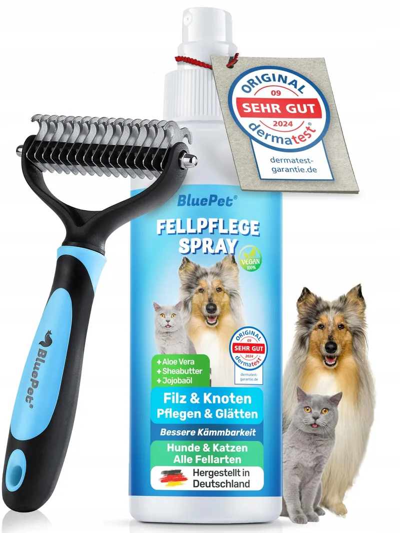 BluePet Borstel en Ontviltingsspray Honden Katten — foto 1