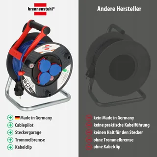BRENNENSTUHL Garant Kabelhaspel 25m Buitengebruik IP44 Grijs — miniatuur 6