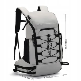 BSEASH Wandelrugzak 40L Waterdicht Lichtgewicht Camping Grijs — miniatuur 8