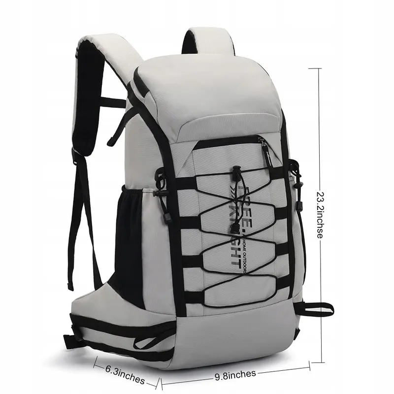 BSEASH Wandelrugzak 40L Waterdicht Lichtgewicht Camping Grijs — foto 8