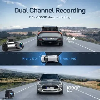 WOLFANG Dashcam 4K WiFi 32GB Ultra Nachtzicht 170° WDR G-Sensor — miniatuur 3