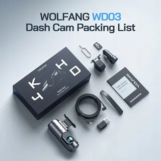 WOLFANG Dashcam 4K WiFi 32GB Ultra Nachtzicht 170° WDR G-Sensor — miniatuur 9