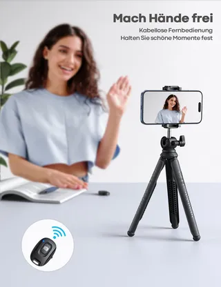 LAMICALL Mini Statief Flexibel Telefoon Camera 360° — miniatuur 3
