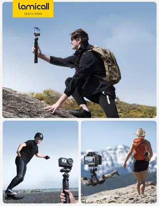 LAMICALL Mini Statief Flexibel Telefoon Camera 360° — miniatuur 7
