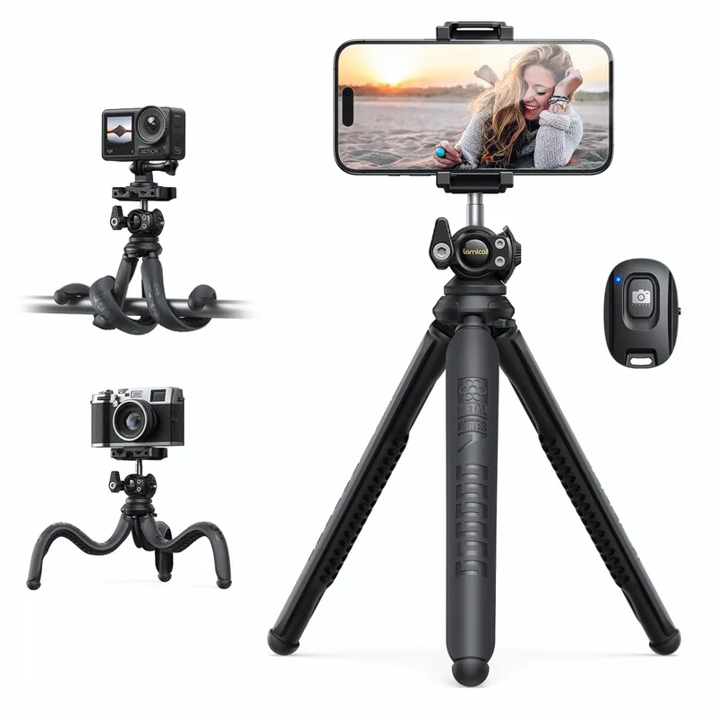 LAMICALL Mini Statief Flexibel Telefoon Camera 360° — foto 1