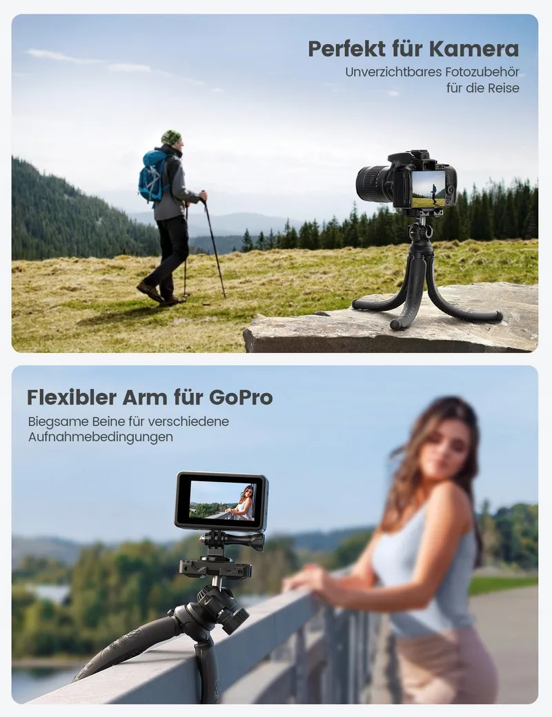 LAMICALL Mini Statief Flexibel Telefoon Camera 360° — foto 4