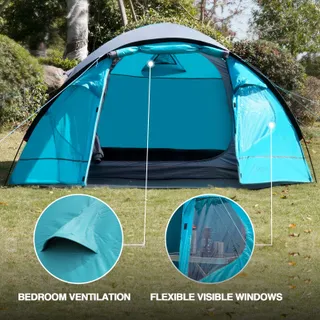 PORTAL Koepeltent 3-4 Personen Waterdicht 4000mm Camping — miniatuur 7