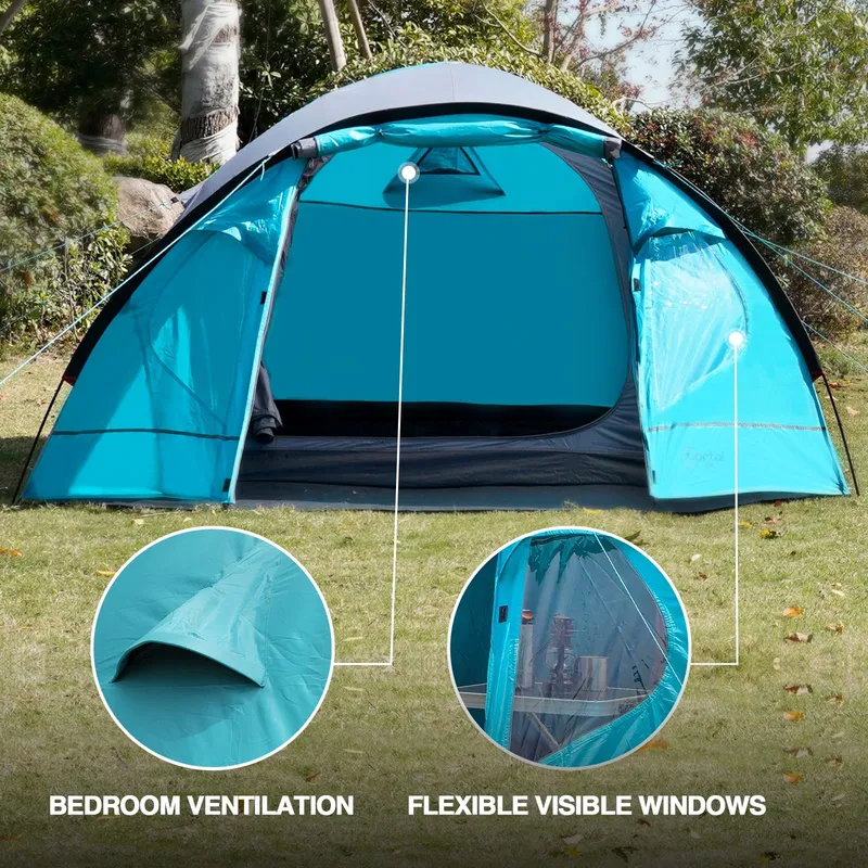 PORTAL Koepeltent 3-4 Personen Waterdicht 4000mm Camping — foto 7