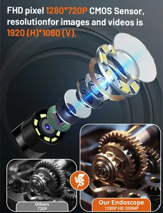 Endoscoopcamera HD 1920P 3m IP67 Waterdicht 8 LED — miniatuur 2