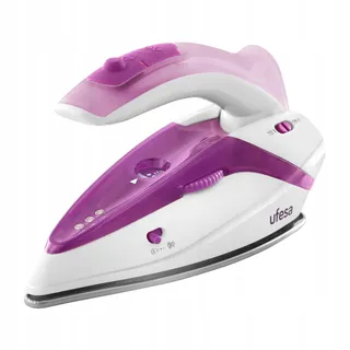 UFESA Reisstrijkijzer Opvouwbaar Handvat 1100W Dubbele Spanning 110-230V — miniatuur 1