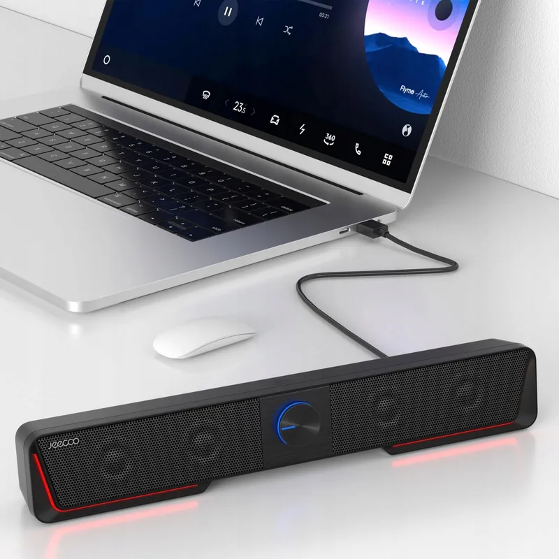 JECOO A40 USB Bluetooth Soundbar PC Zwart — foto 8