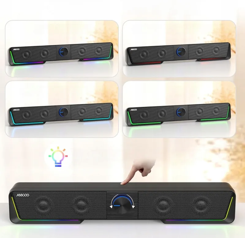 JECOO A40 USB Bluetooth Soundbar PC Zwart — foto 9