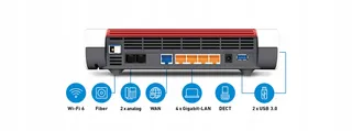 FRITZBOX 5590 Glasvezelrouter WiFi 6 2400Mbit/s Mesh — miniatuur 4