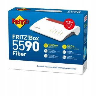 FRITZBOX 5590 Glasvezelrouter WiFi 6 2400Mbit/s Mesh — miniatuur 5