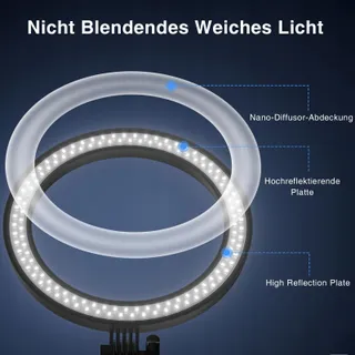YARRASHOP LED Ringlamp 10.5" Statief Make-up YouTube TikTok — miniatuur 6