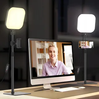MOJIMDO LED Videolamp 180 Telefoonhouder 3 Kleuren 5 Helderheden — miniatuur 1