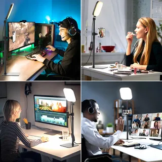 MOJIMDO LED Videolamp 180 Telefoonhouder 3 Kleuren 5 Helderheden — miniatuur 7