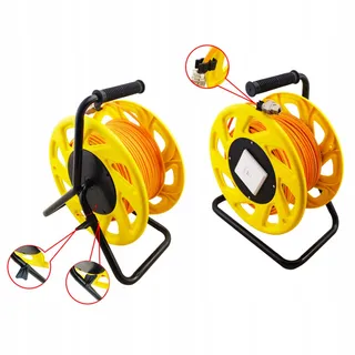 LOGILINK CQ5090S Kabelhaspel CAT7A S/FTP RJ45 90m 1200MHz Oranje — miniatuur 7