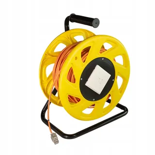 LOGILINK CQ5090S Kabelhaspel CAT7A S/FTP RJ45 90m 1200MHz Oranje — miniatuur 1