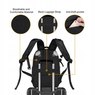 MOSISO Waterdichte Camerarugzak DSLR SLR met Laptopvak — miniatuur 7
