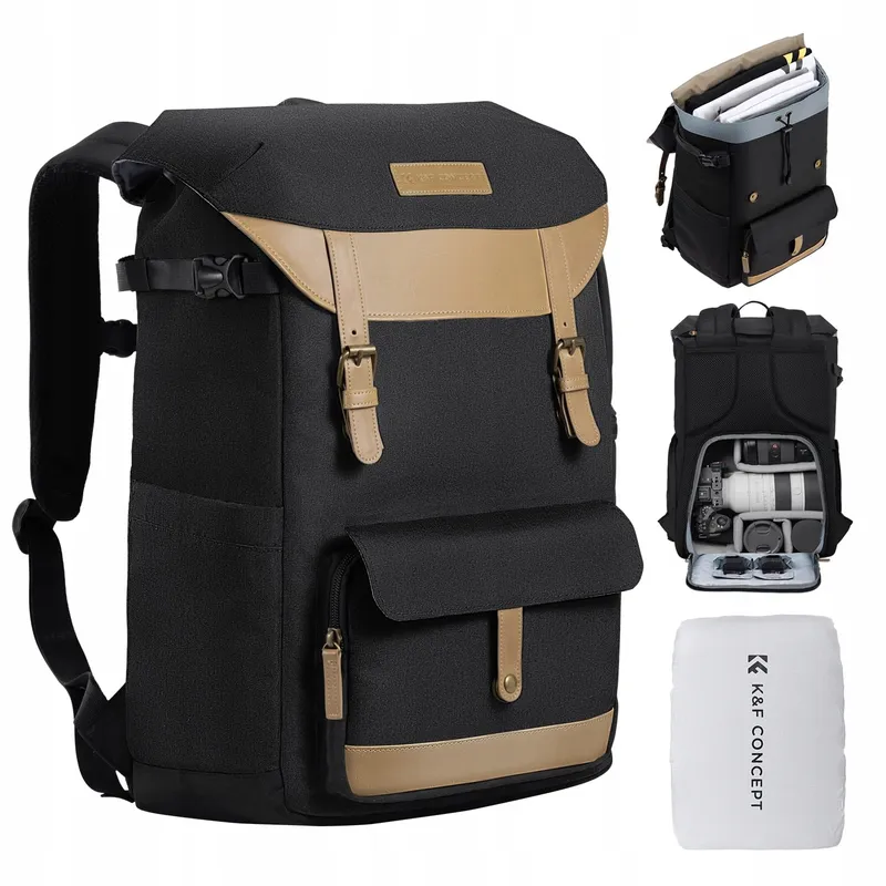 K&F CONCEPT Camerarugzak Rolltop Laptop 15 Inch SLR — foto 1