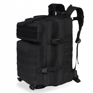 CINGHI LUSSO Militaire Rugzak 45L Groot Wandel Zwart — miniatuur 1