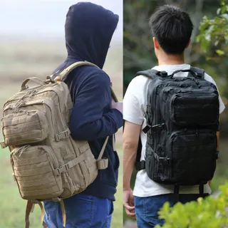 CINGHI LUSSO Militaire Rugzak 45L Groot Wandel Zwart — miniatuur 7