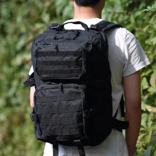 CINGHI LUSSO Militaire Rugzak 45L Groot Wandel Zwart — miniatuur 6