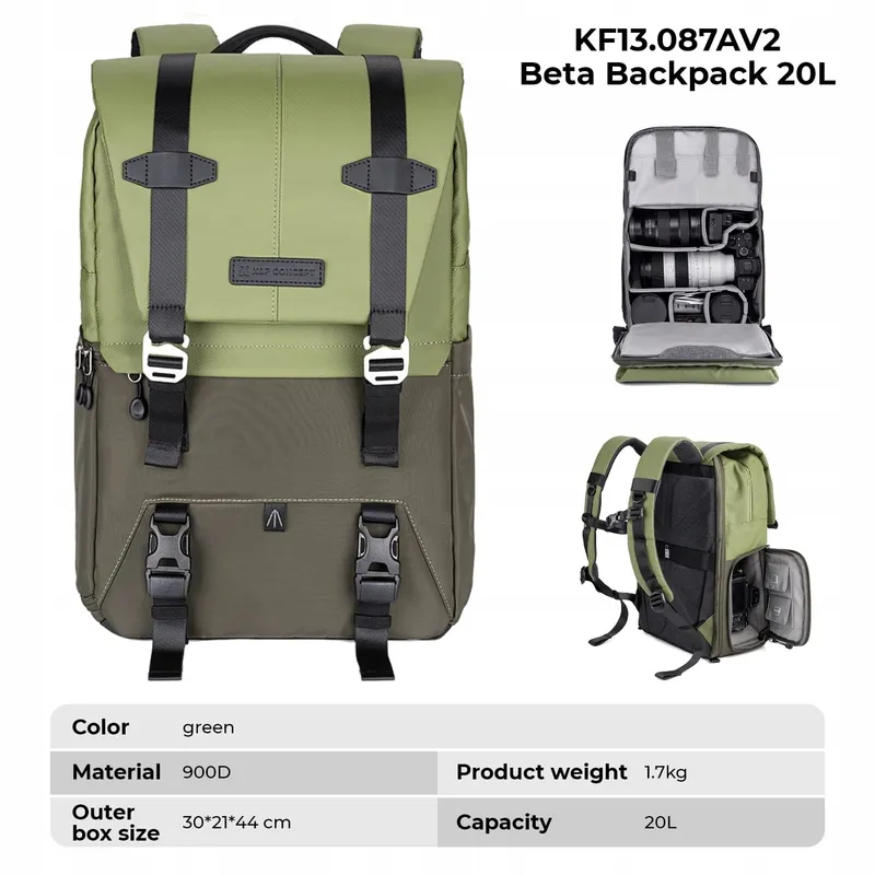 K&F CONCEPT Camerarugzak 20L Laptopvak 15-15,6" — foto 8