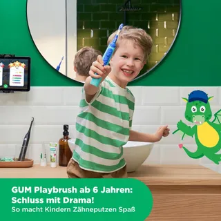 GUM Playbrush Junior Elektrische Tandenborstel Kinderen 6+ Roze — miniatuur 7