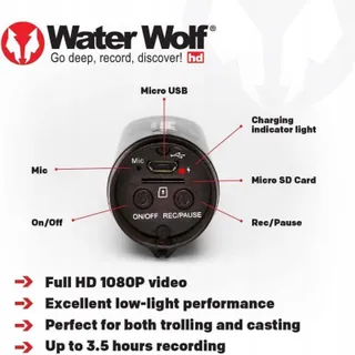 WATERWOLF 2.0 WiFi Onderwatercamera Voor Vissen 1080p HD 120 100m — miniatuur 6
